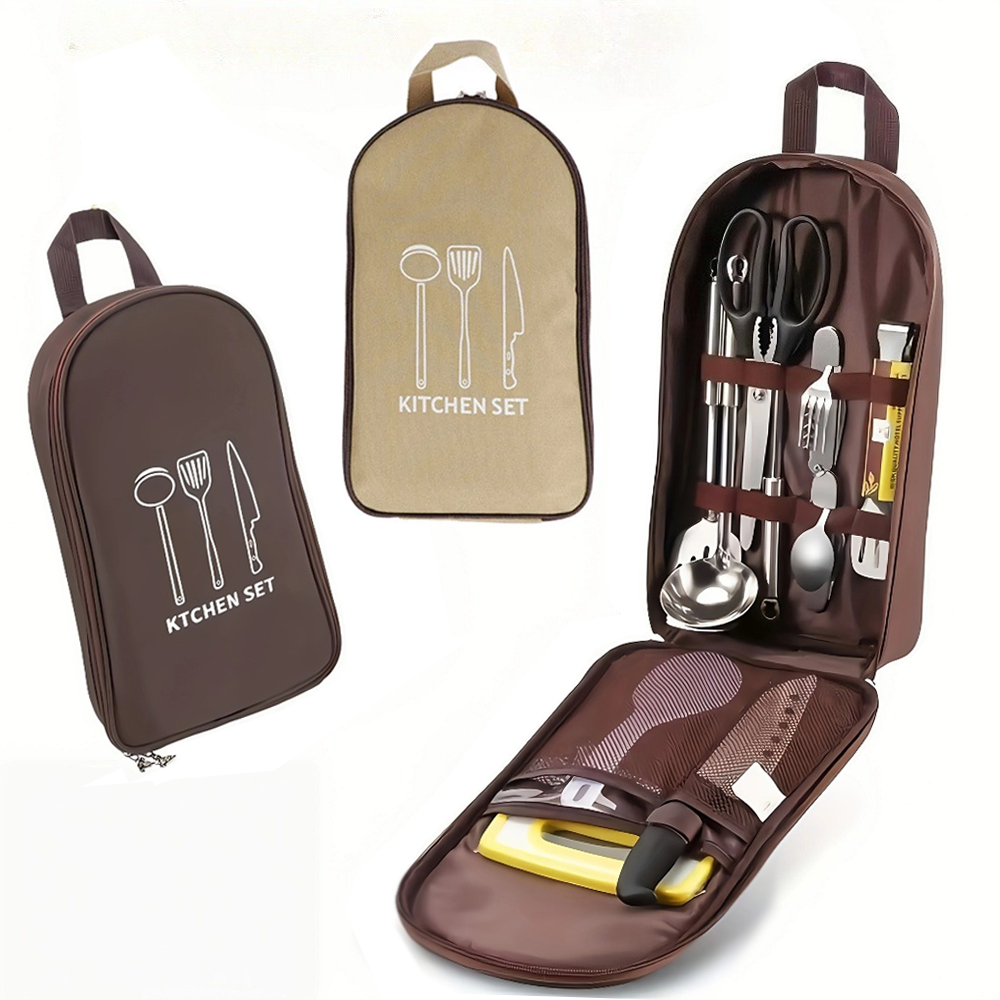 Camping Cooking Utensil Bag - Borsa da cucina portatile per esterni,