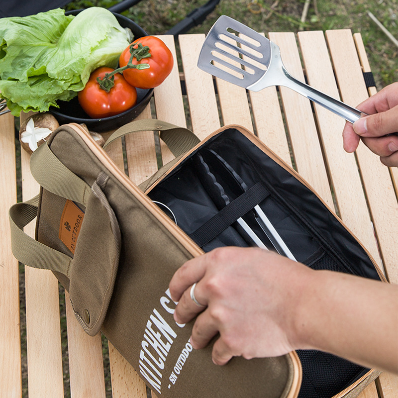 Camping Cooking Utensil Bag - Set da Cucina da Campeggio 8