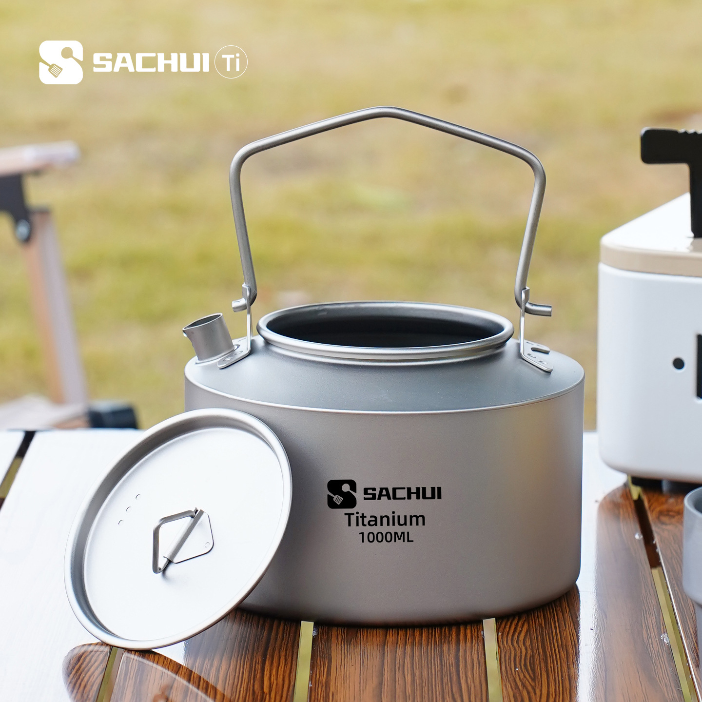 Camping Cooking Utilities - Bollitore in titanio puro da 1000