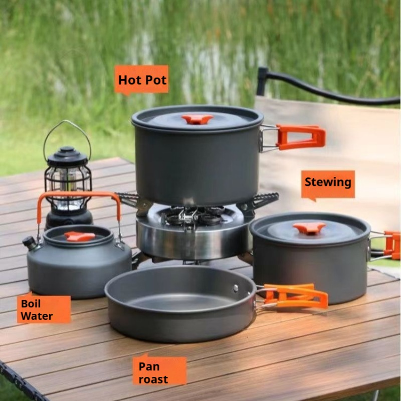 Camping Cooking Easy - Pentola portatile di grande capacità Comoda