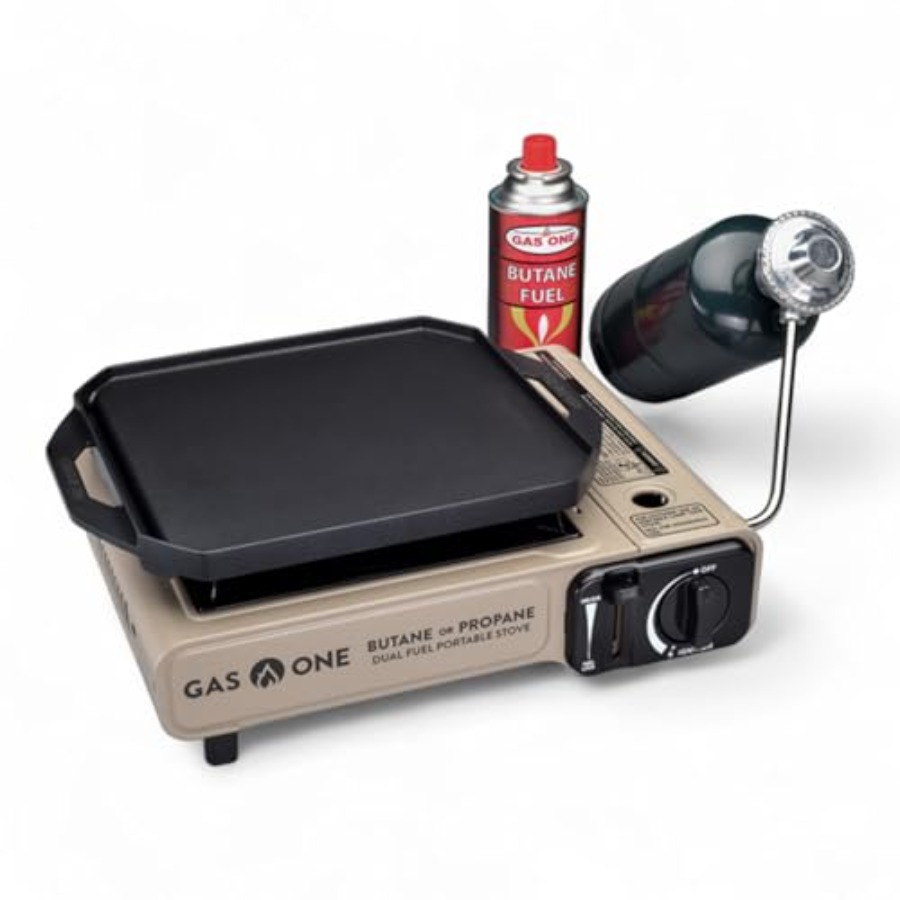 Camping Cooking Flat Top - GasOne GS-3400P-KIT Piastra a gas propano