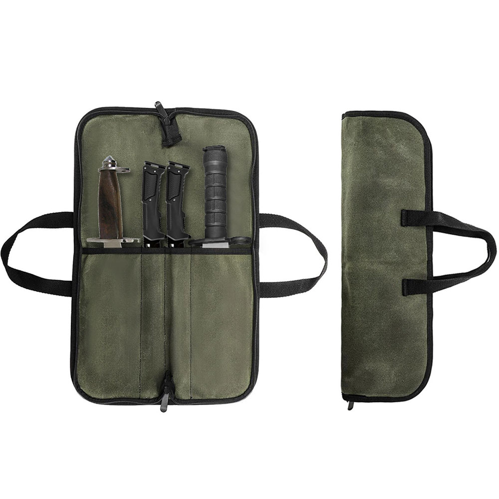 Camping Cooking Utilities - Borsa Porta Coltelli in Tela Cerata