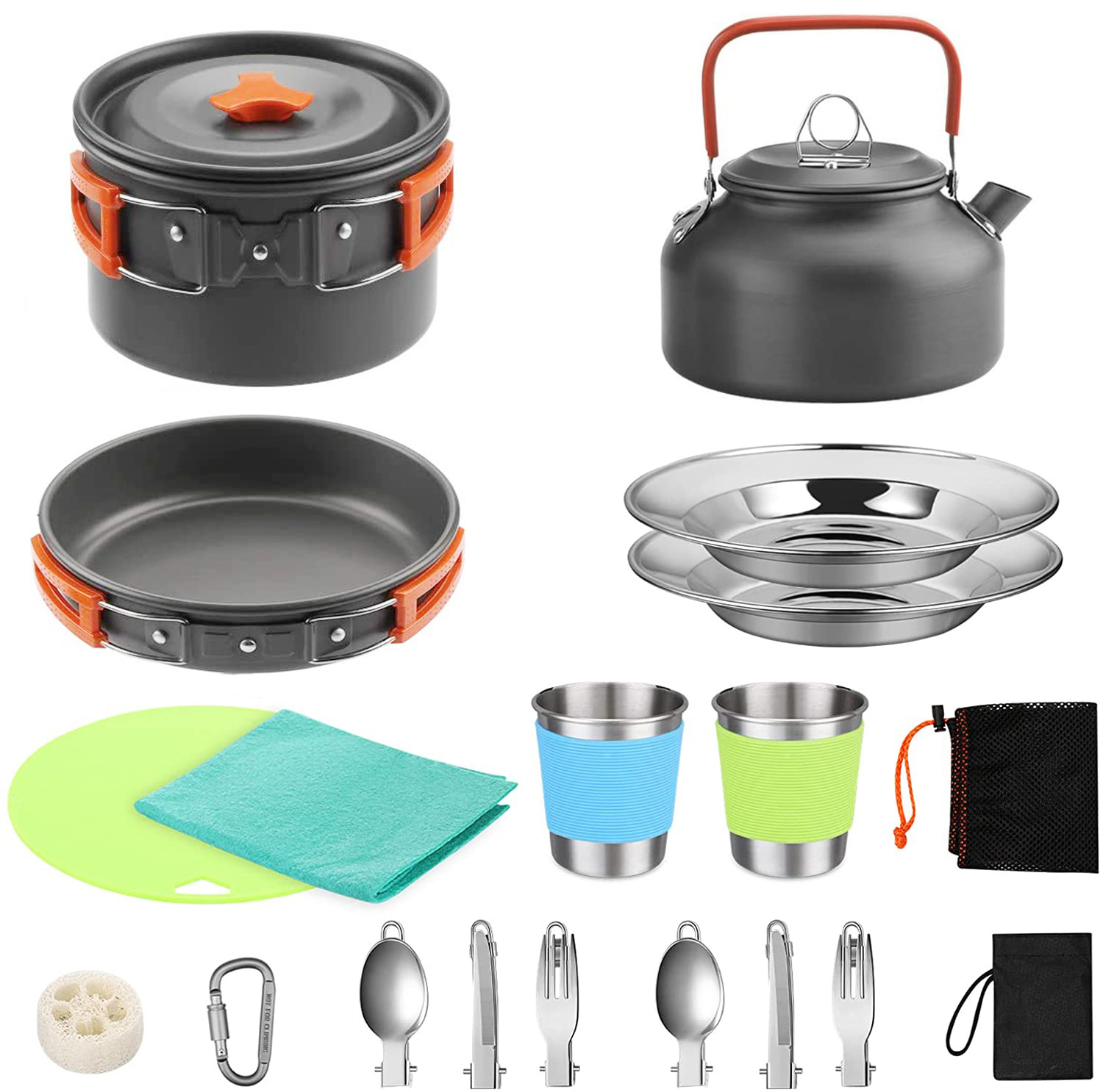Camping Cooking Easy - Set Completo da Campeggio per 2-3
