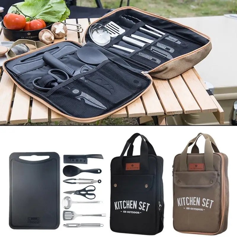 Camping Cooking Cutlery Set - Set da 8 Pezzi per Cucina