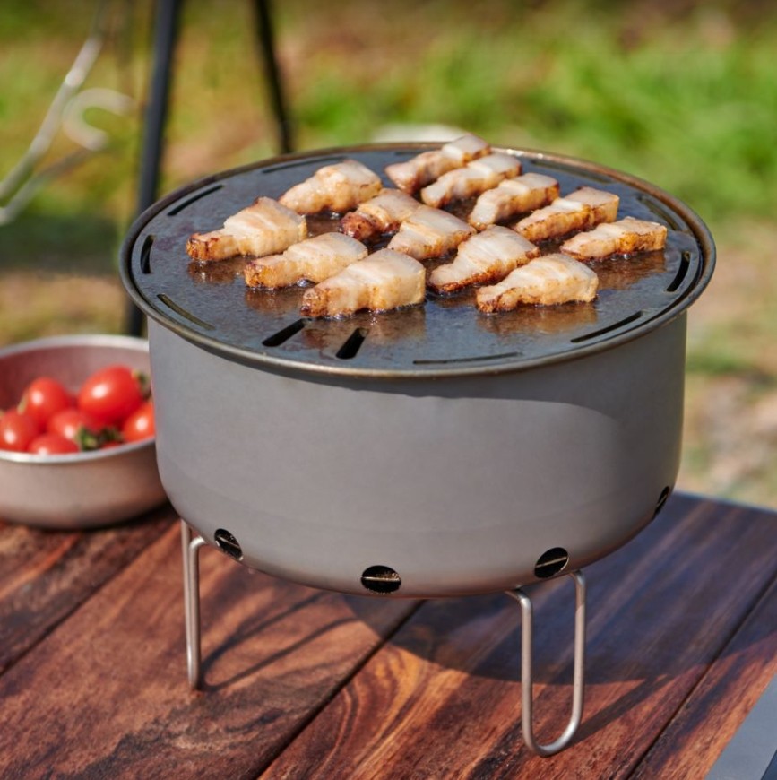 Camping Cooking Flat Top - Griglia da cucina in ferro pieghevole