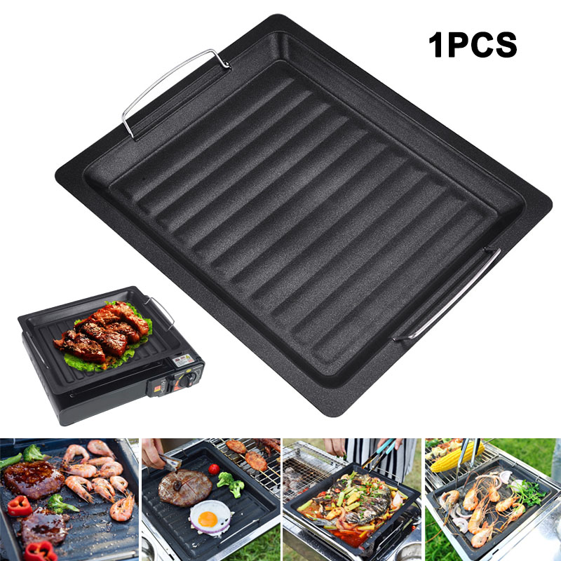 Camping Cooking Frying Pan - Padella per grigliare quadrata spessa da