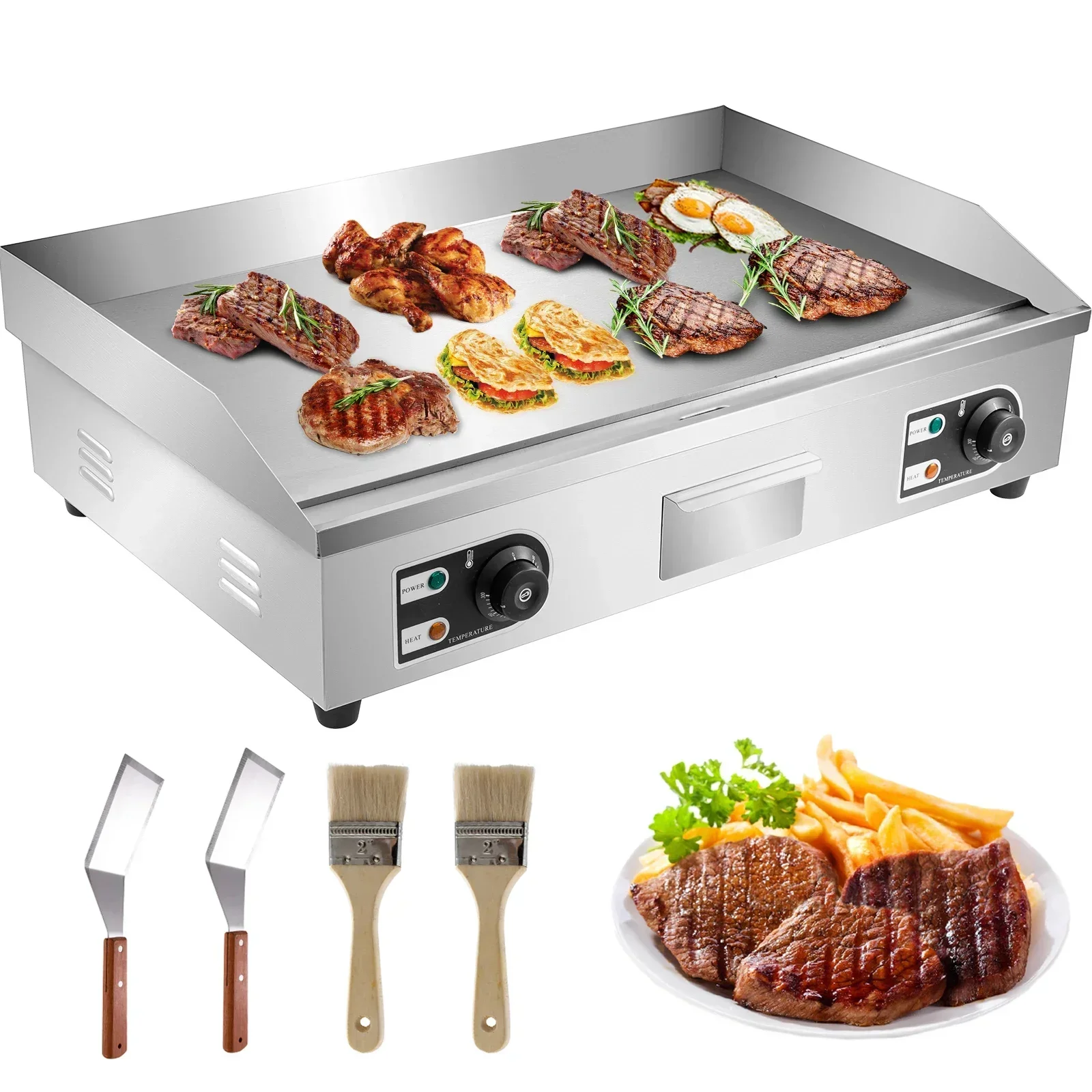 Camping Cooking Flat Top - Piastra elettrica da appoggio con cassetto