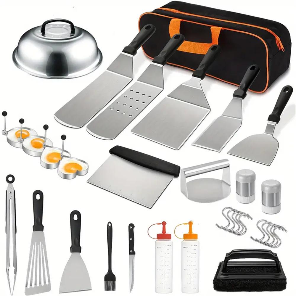 Camping Cooking Flat Top - Set di 33 Accessori per Griglia