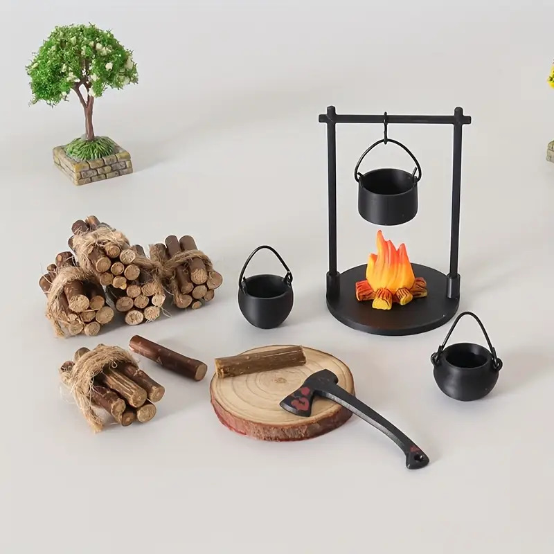 Camping Cooking Utilities - Mini falò sospeso stufa pentola casa