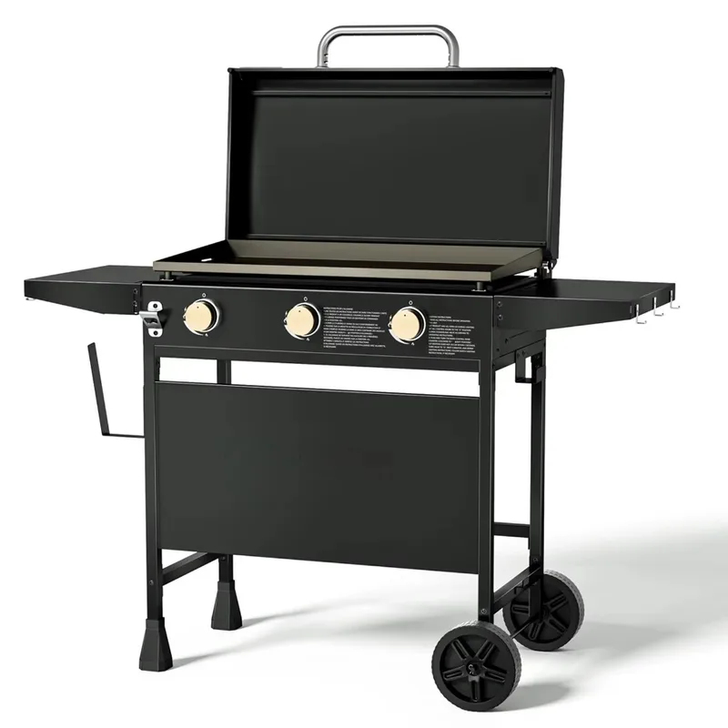 Camping Cooking Flat Top - Stazione di Cottura Esterna su Ruote