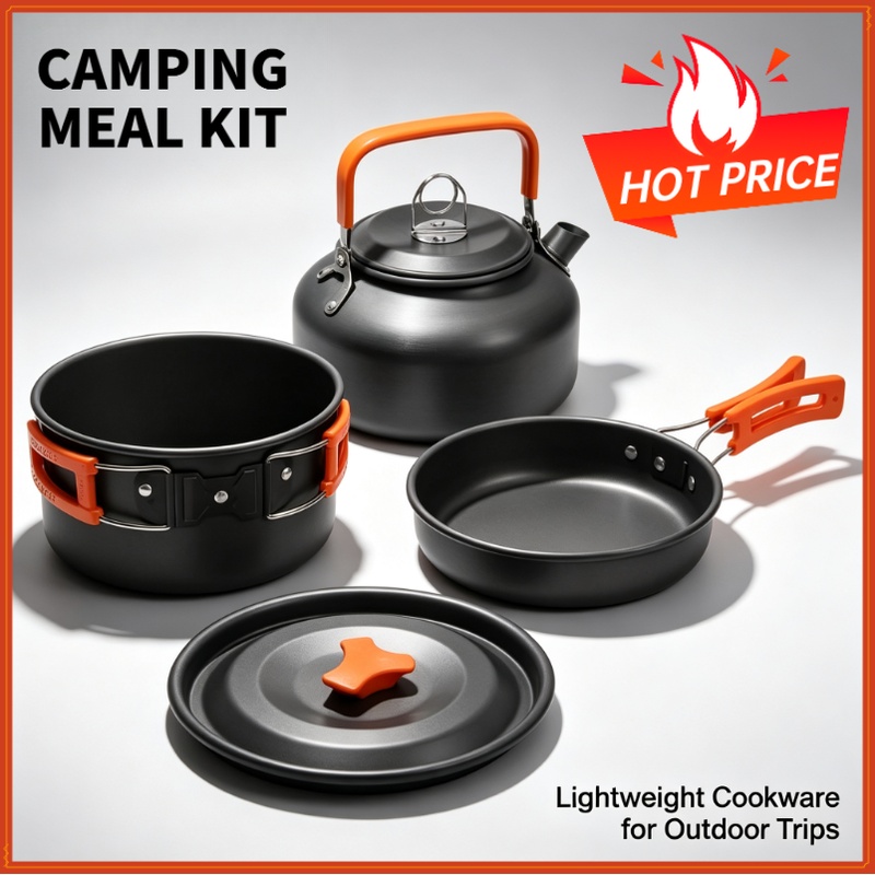 Camping Cooking Utensil Bag - Set da cucina da campeggio, pentole