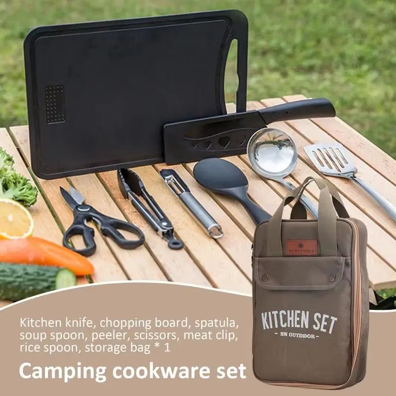 Set da Cucina da Campeggio 8 P - Camping Cooking Utensil Bag recensione e prezzo