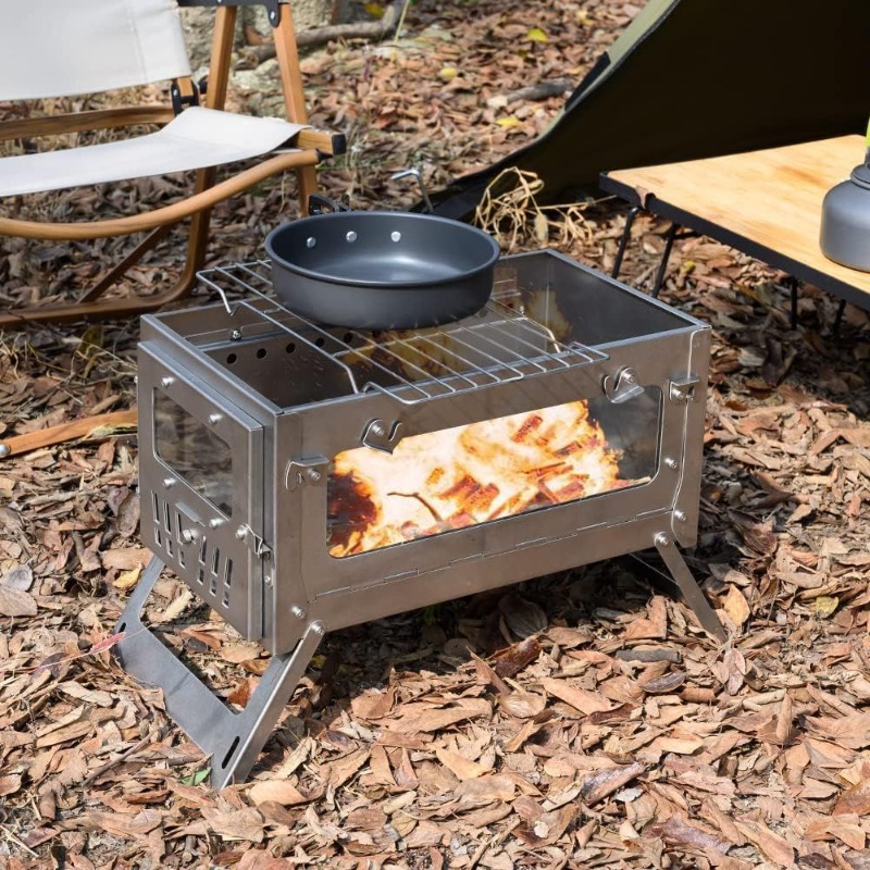 Stufa da tenda portatile in ac - Camping Cooking Wood Stove recensione e prezzo