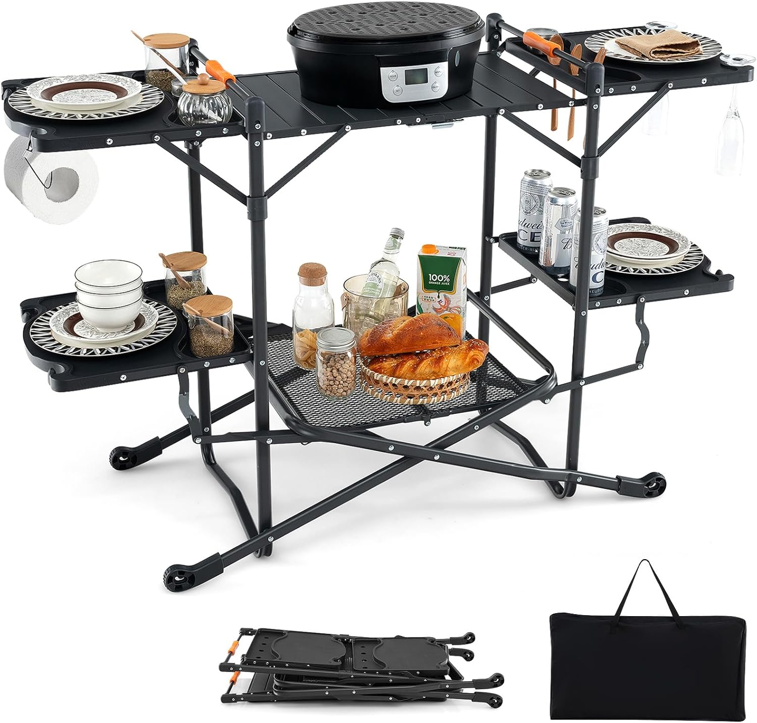 Tavolo da campeggio portatile  - Camping Cooking Table With Storage recensione e prezzo