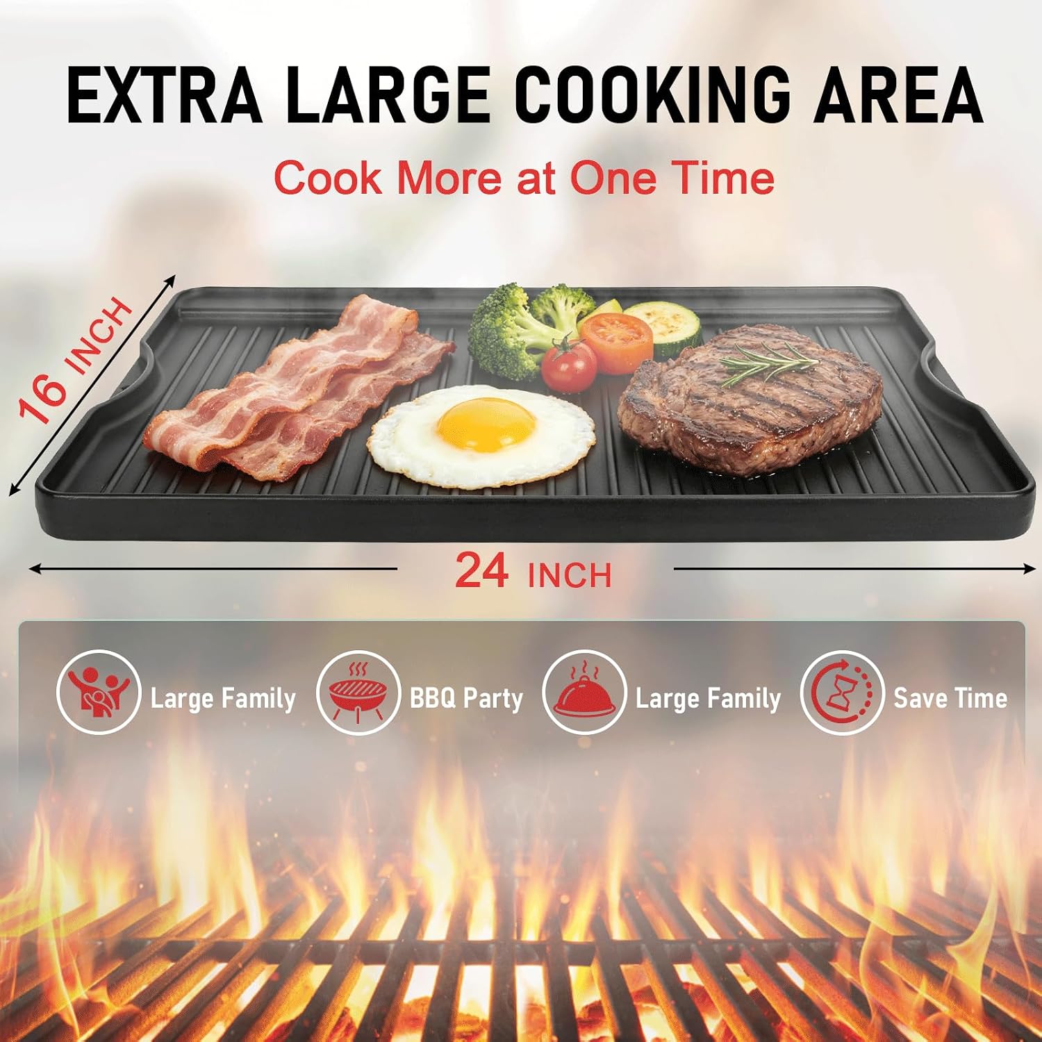 Piastra reversibile in ghisa d - Camping Cooking Flat Top recensione e prezzo
