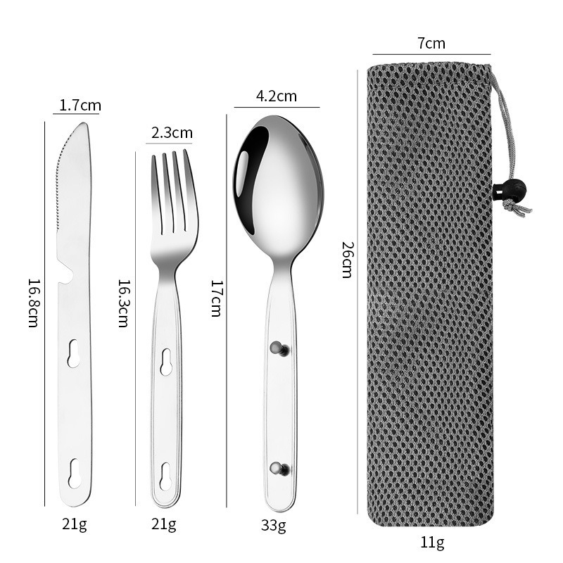 Set 3 Pezzi: Cucchiaio, Forche - Camping Cooking Cutlery Set recensione e prezzo