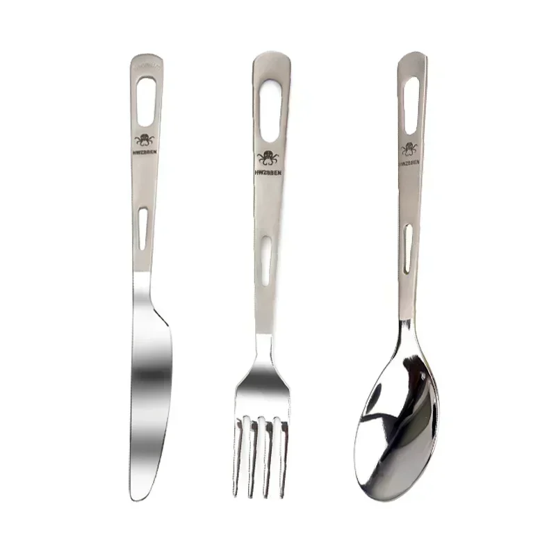 HWZBBEN Titanium Fork Spoon Kn - Camping Cooking Cutlery Set recensione e prezzo