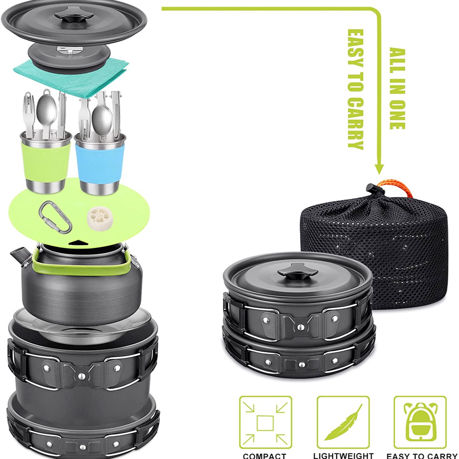 Set Completo da Campeggio per  - Camping Cooking Easy recensione e prezzo