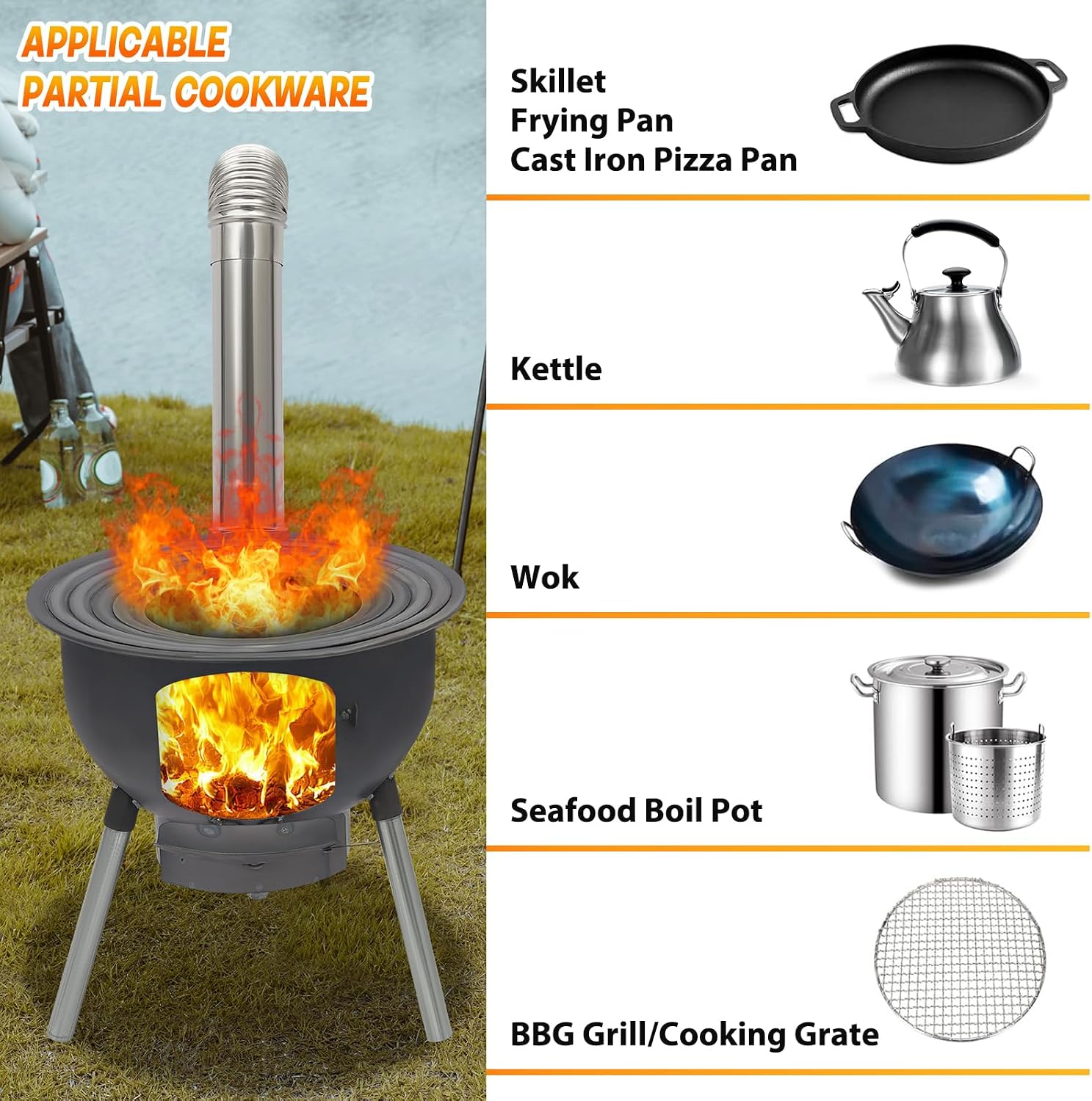 Stufa a Razzo Portatile a Legn - Camping Cooking Wood Stove recensione e prezzo