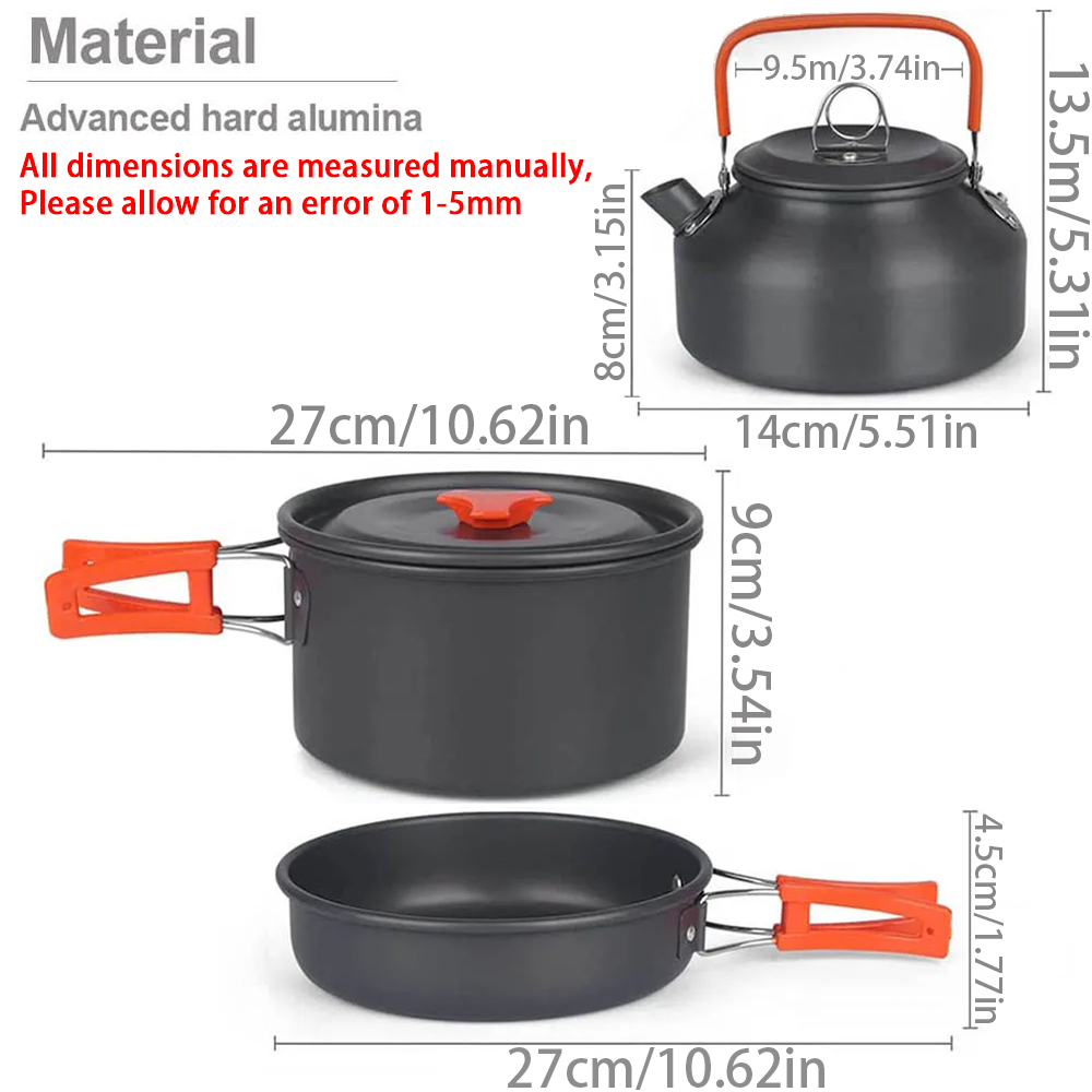 1 pz/1 set kit di pentole da c - Camping Cooking Utensil Bag recensione e prezzo