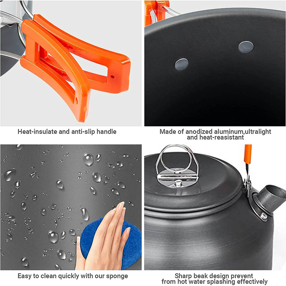 1 pz/1 set kit di pentole da c - Camping Cooking Utensil Bag recensione e prezzo