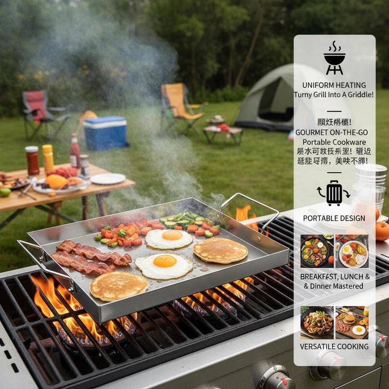 Piastra rettangolare piatta 17 - Camping Cooking Flat Top recensione e prezzo