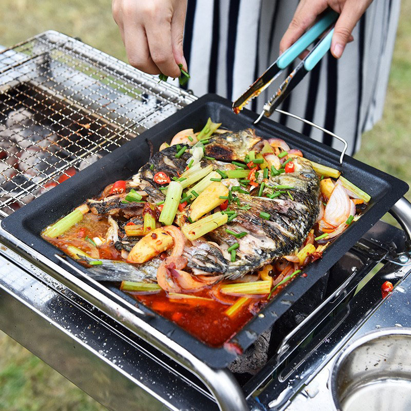Padella per grigliare quadrata - Camping Cooking Frying Pan recensione e prezzo