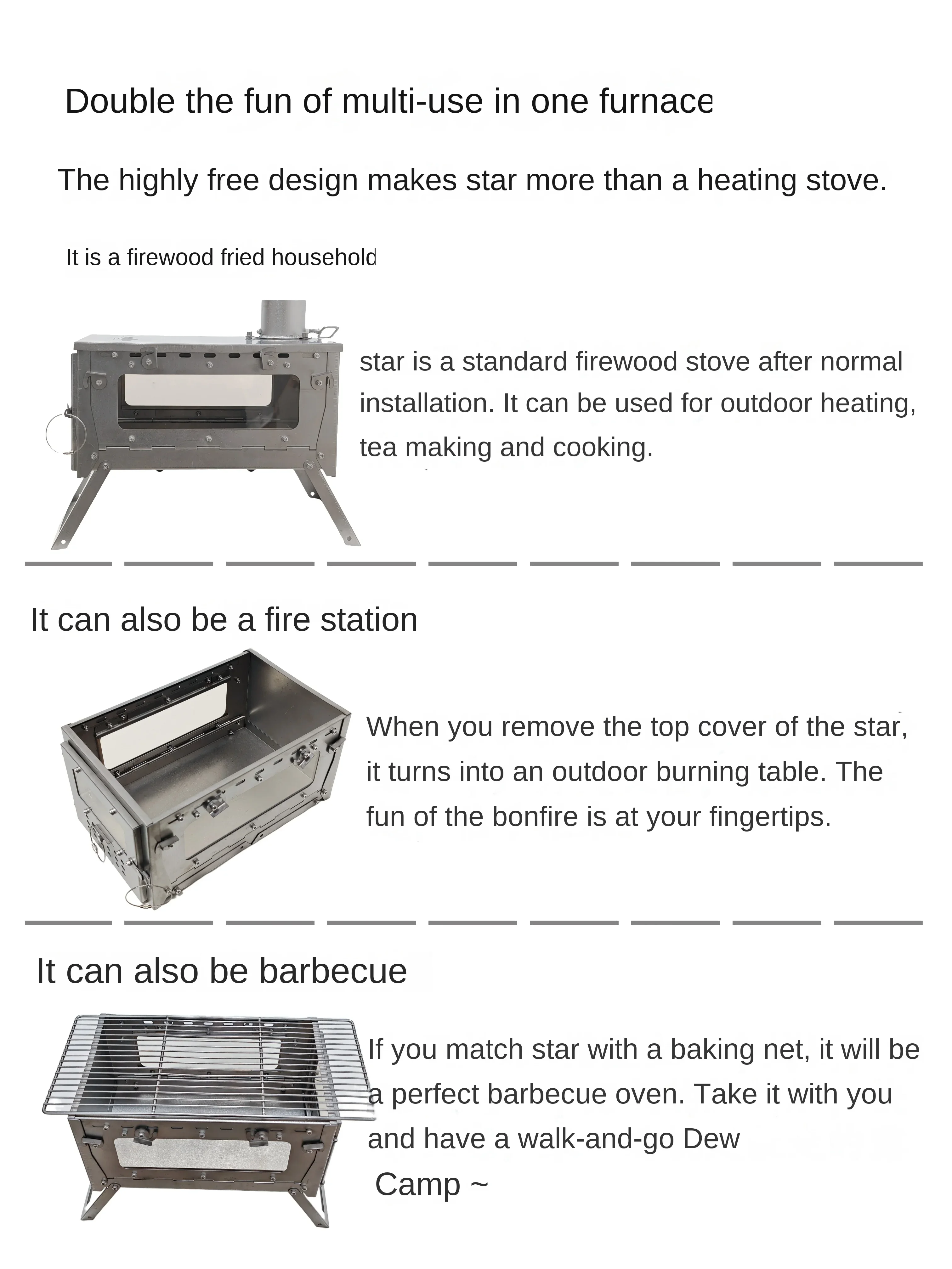 Stufa da ardere pieghevole in  - Camping Cooking Drawer recensione e prezzo