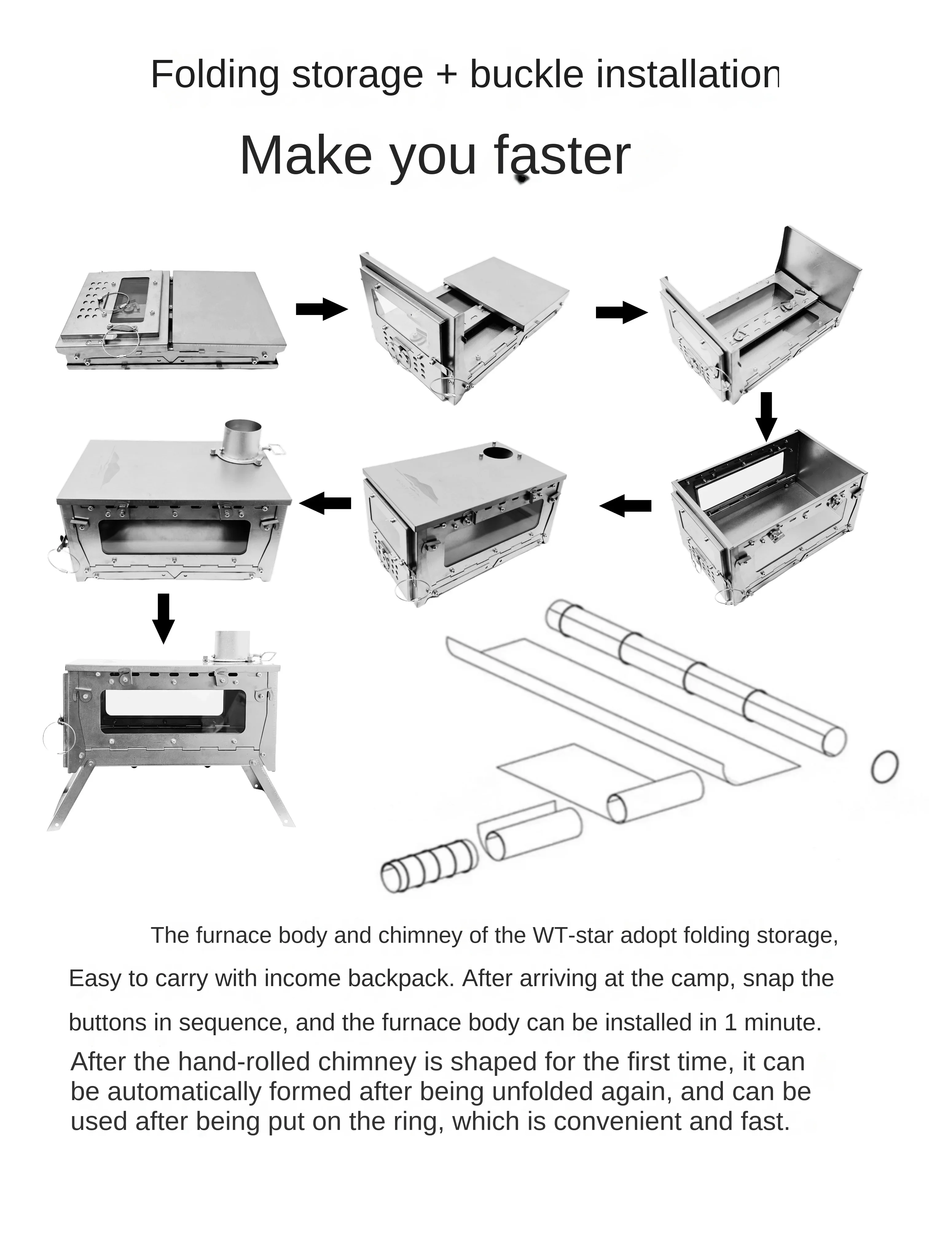 Stufa da ardere pieghevole in  - Camping Cooking Drawer recensione e prezzo