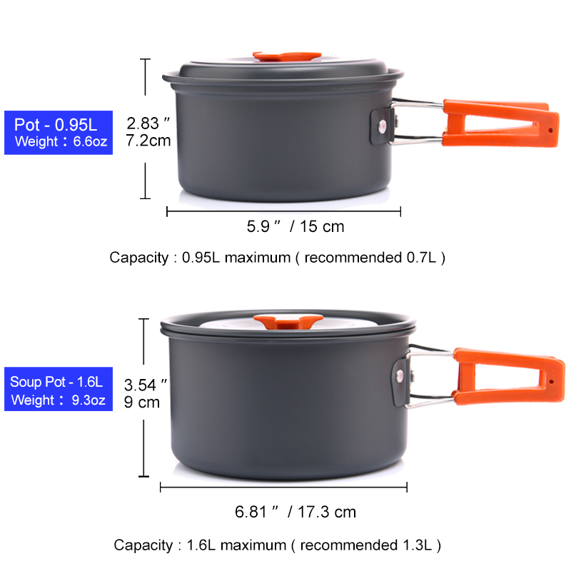 Widesea Set di pentole da camp - Camping Cooking Cutlery Set recensione e prezzo