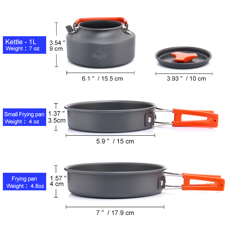 Widesea Set di pentole da camp - Camping Cooking Cutlery Set recensione e prezzo