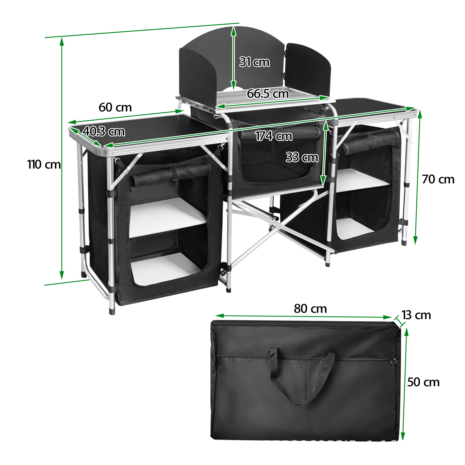 Tavolo da cucina da campeggio  - Camping Cooking Table With Storage recensione e prezzo
