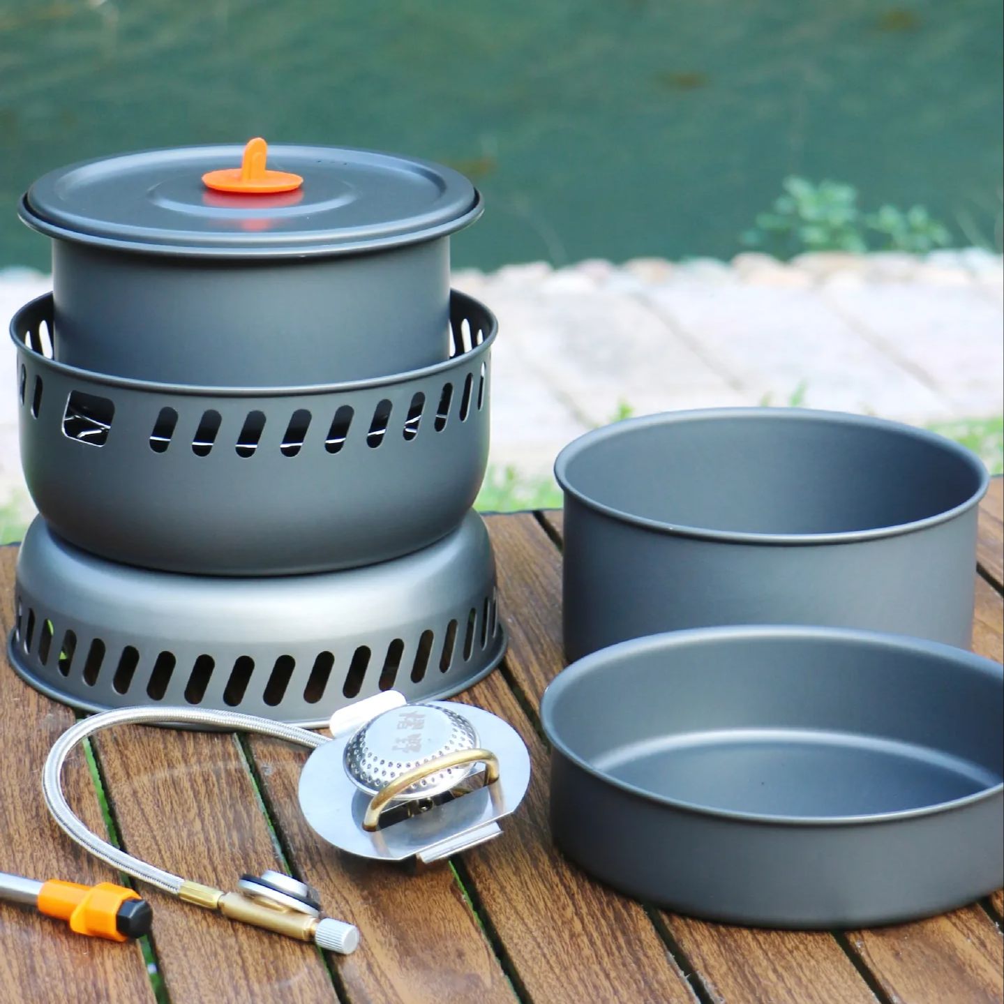 Set di fornelli per padelle in - Camping Cooking Frying Pan recensione e prezzo