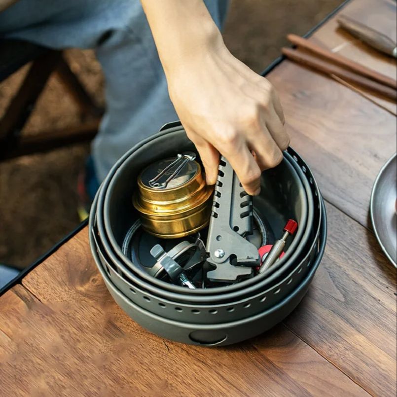 Set di fornelli per padelle in - Camping Cooking Frying Pan recensione e prezzo
