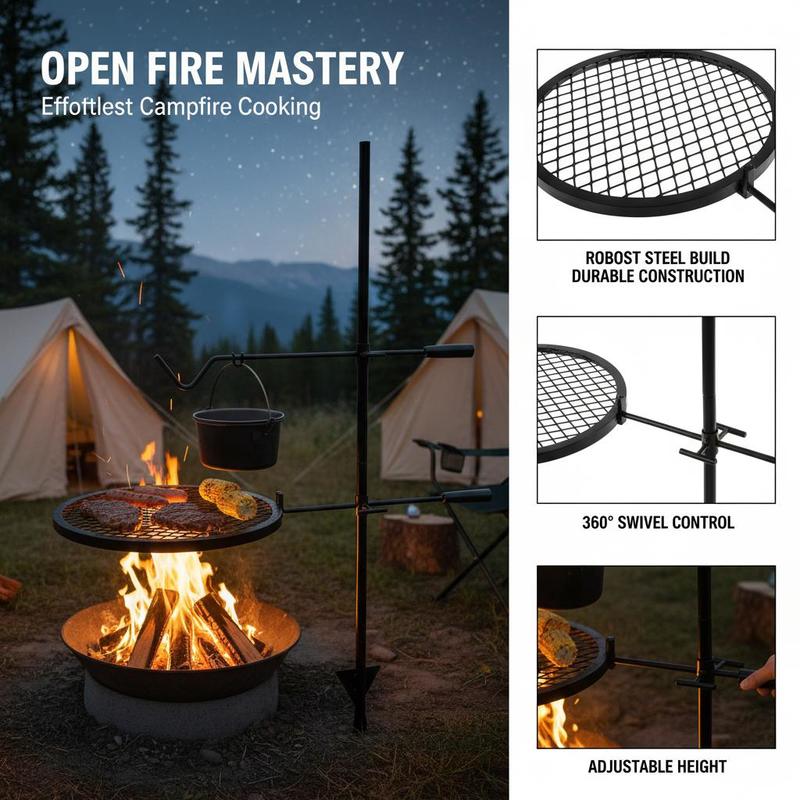 Griglia Girevole per Cucinare  - Camping Cooking Open Fire recensione e prezzo