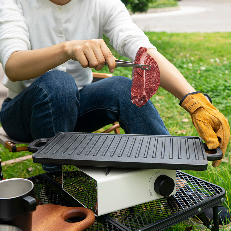 Padella in ghisa a doppia facc - Camping Cooking Flat Top recensione e prezzo