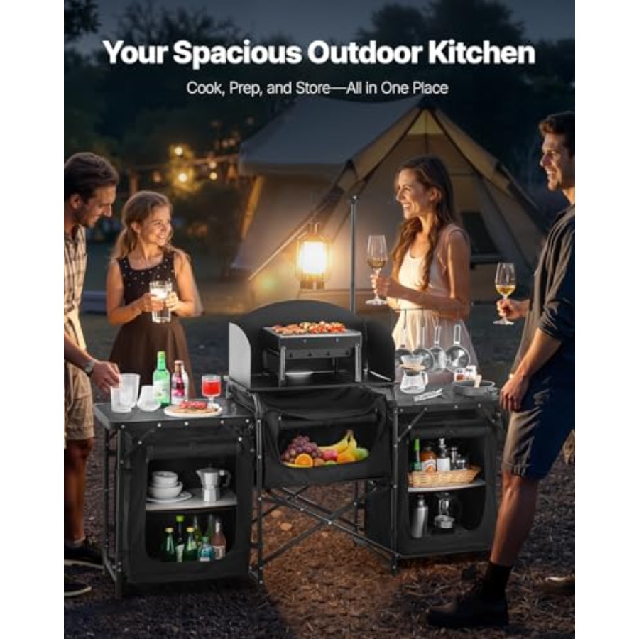 Tavolo da Cucina da Campeggio, - Camping Cooking Table With Storage recensione e prezzo